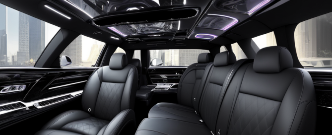 Luxury car inside