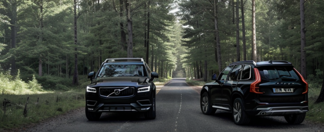 black volvo xc90