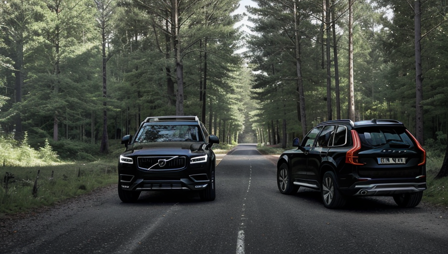 black volvo xc90