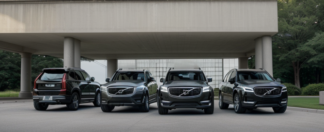 4 black suvs